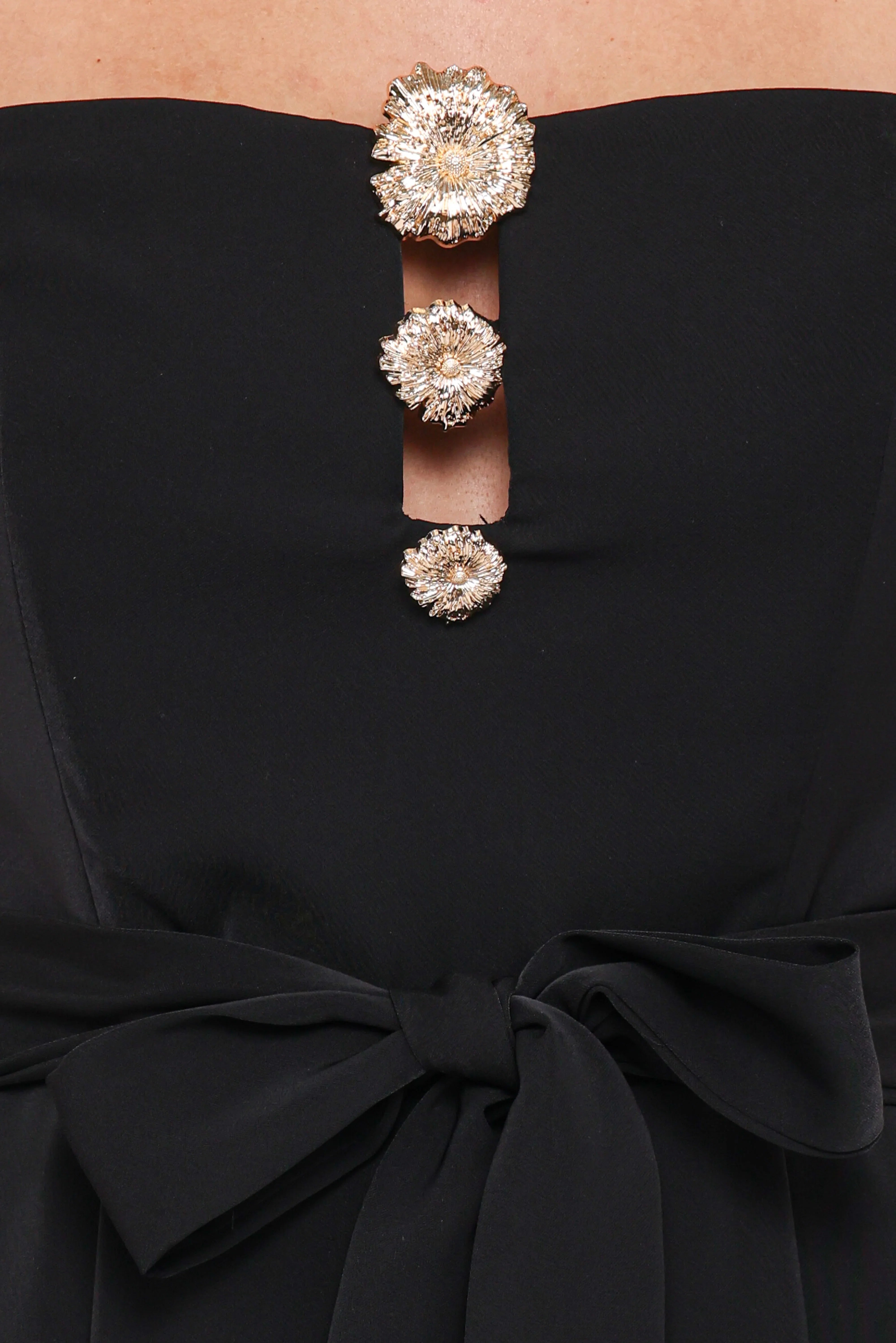 Rois Strapless Jumpsuit Black
