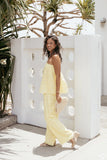 Michele Strapless Jumpsuit Butter Yellow