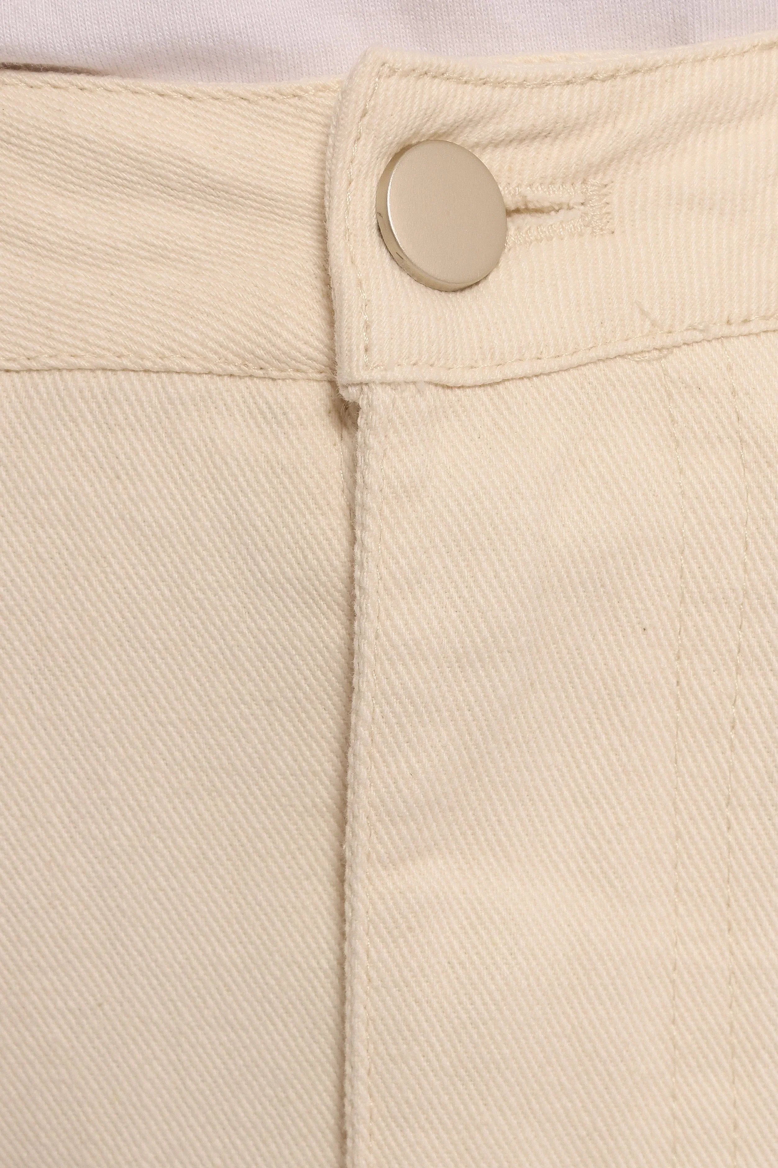 Kellen Corduroy Midi SKirt Cream