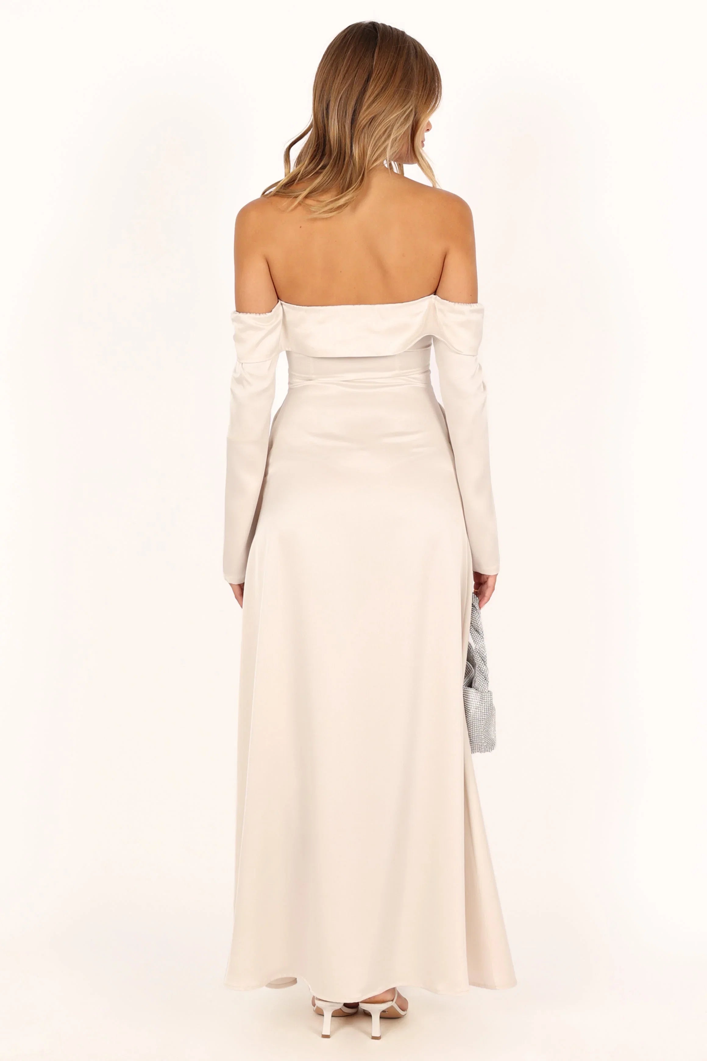 Gigi Off Shoulder Maxi Dress Cream