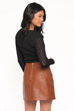 Bellatrix Textured Knit Top Black