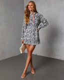 Lindsae Contrast Eyelet Stitch Mini Dress