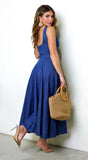 Rim Denim Maxi Dress Blue
