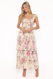 Belle Maxi Dress Yellow Floral