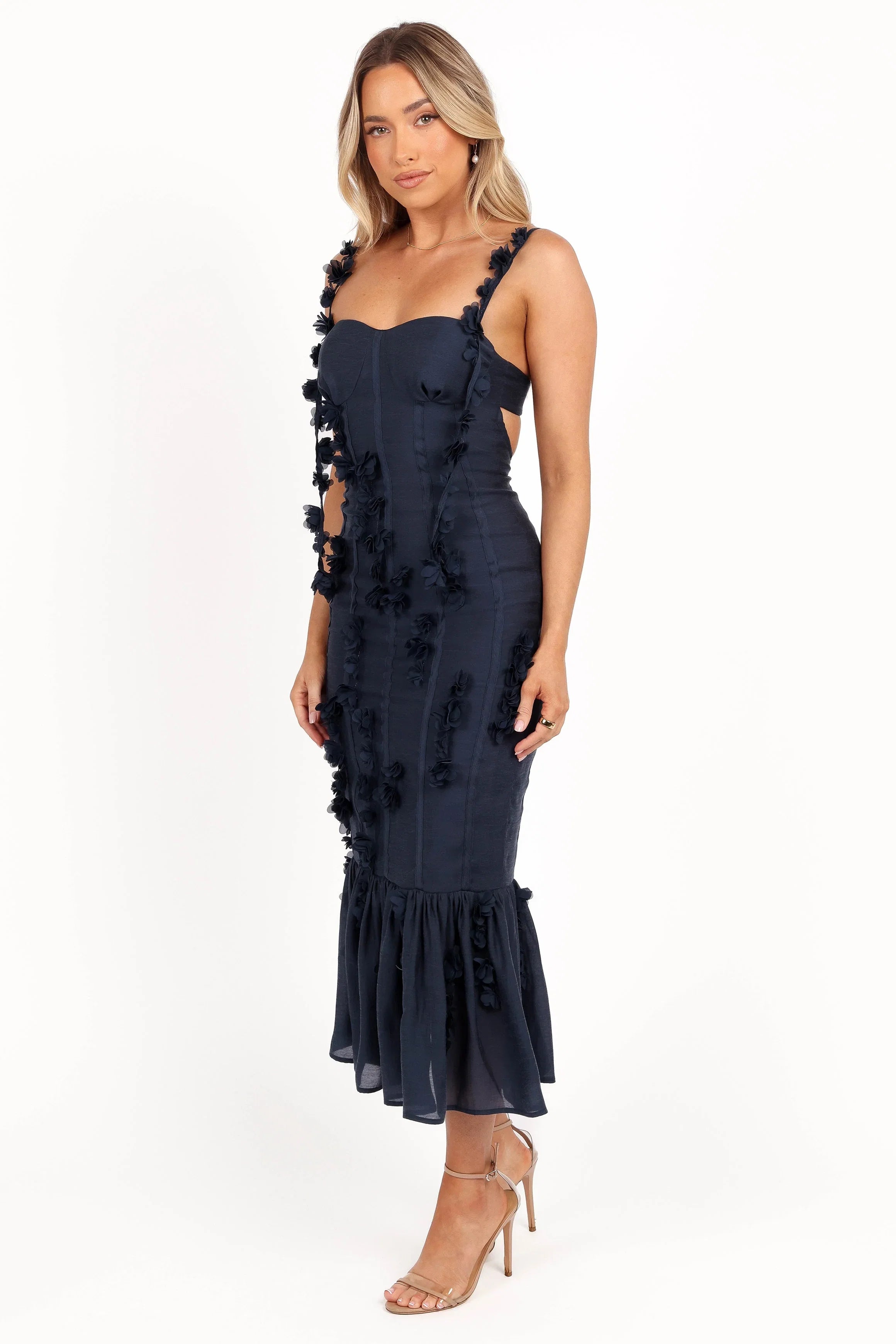 Posedly Midi Dress Navy
