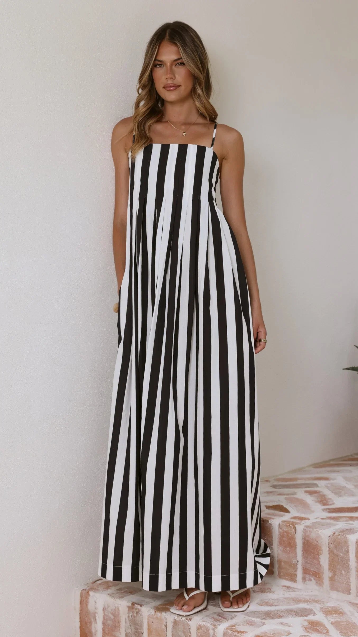 Pippa Maxi Dress Black Stripe