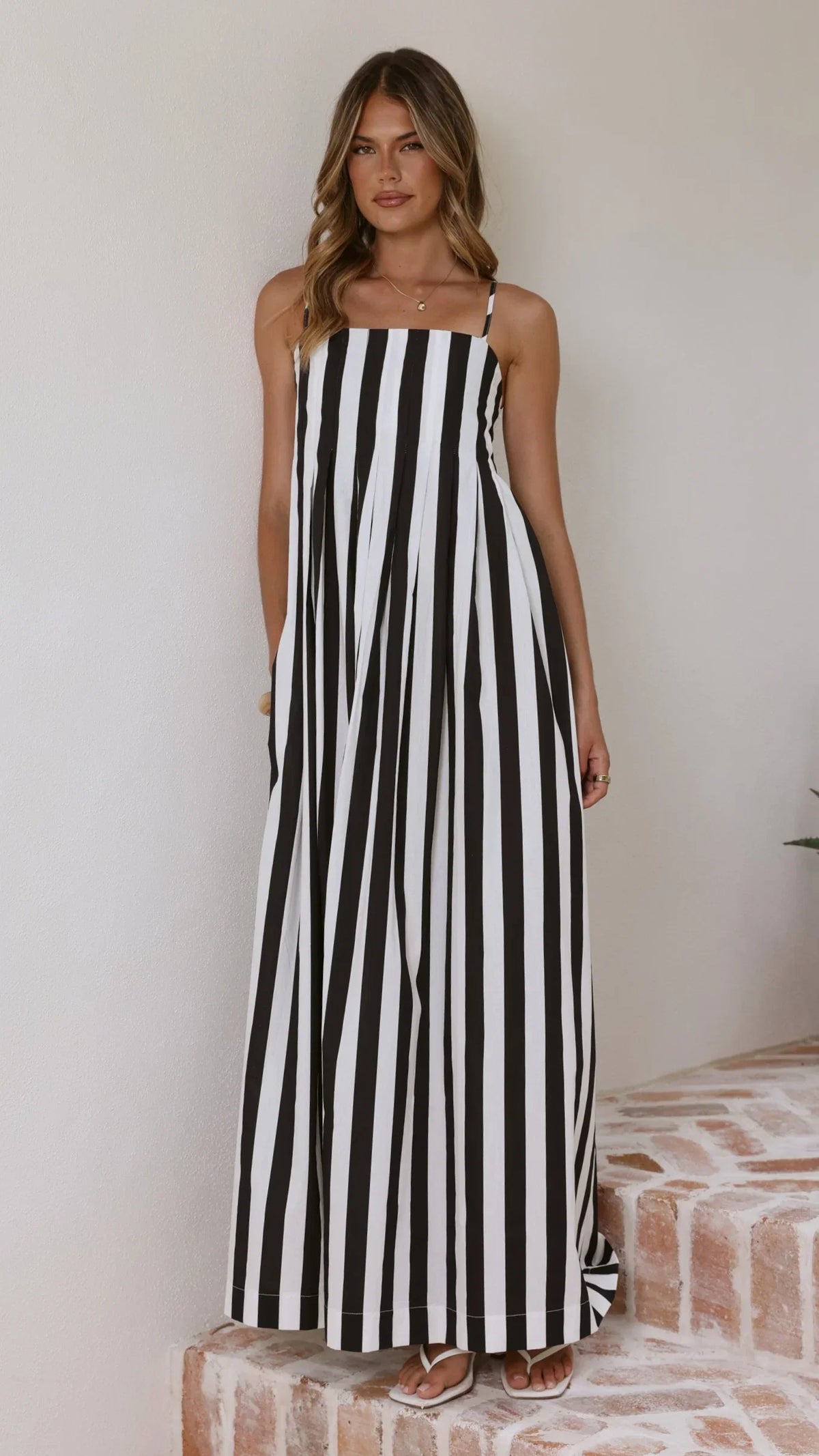 Pippa Maxi Dress Black Stripe