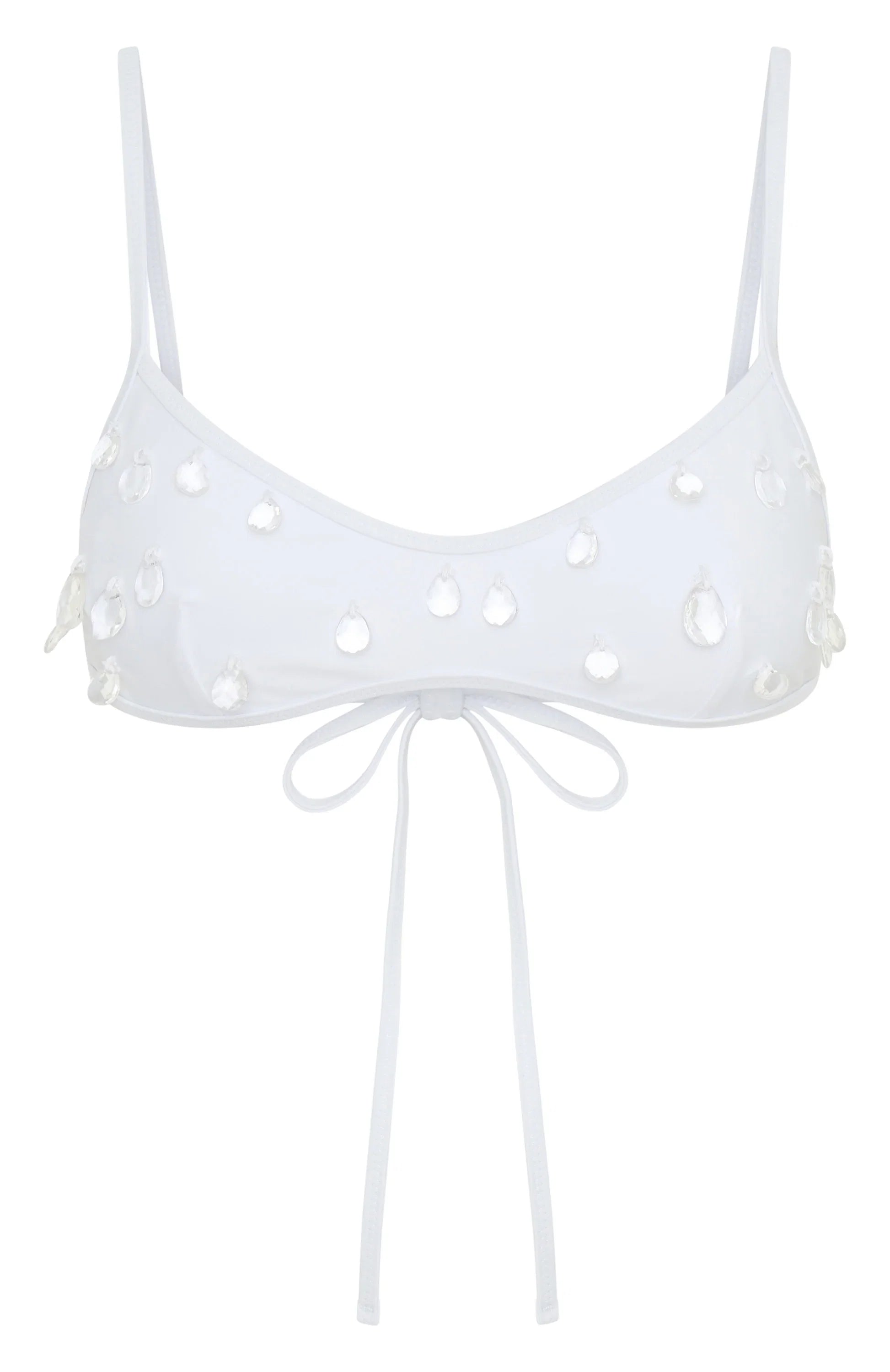 Crystal Coast Bikini Top White
