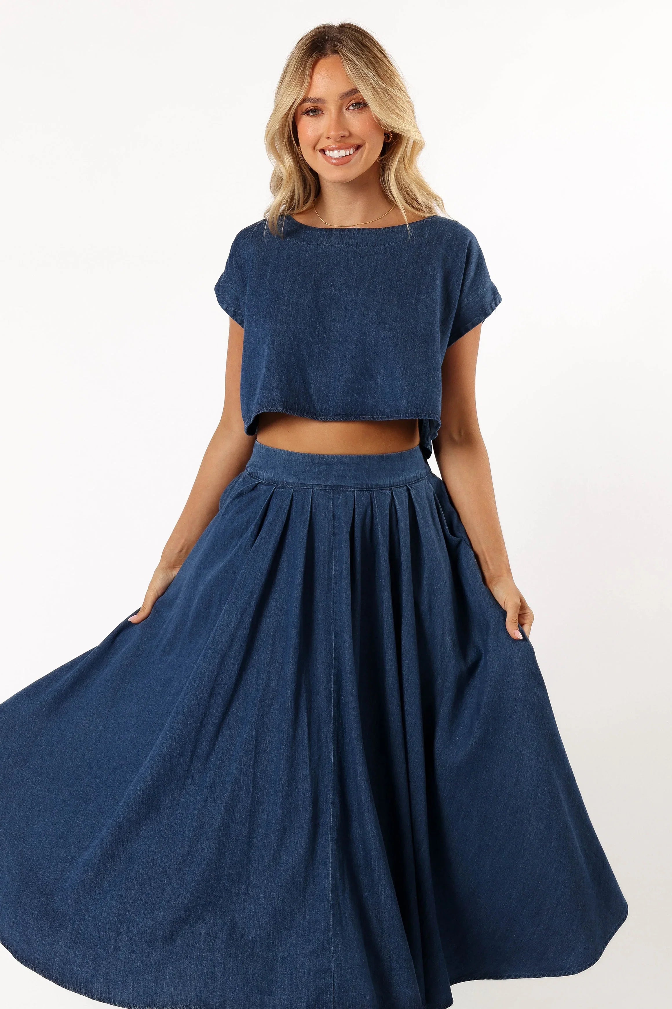 Rylie Two Piece Set Dark Denim