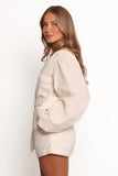 Cassian Belted Romper Tan Swirl
