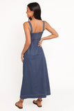 Bettie Midi Dress Mid Blue Denim
