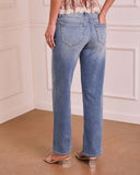 Tisla Super Stretch Mid Rise Straight Leg Jeans