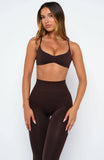 Rush Seamless Sports Bra Dark Chocolate