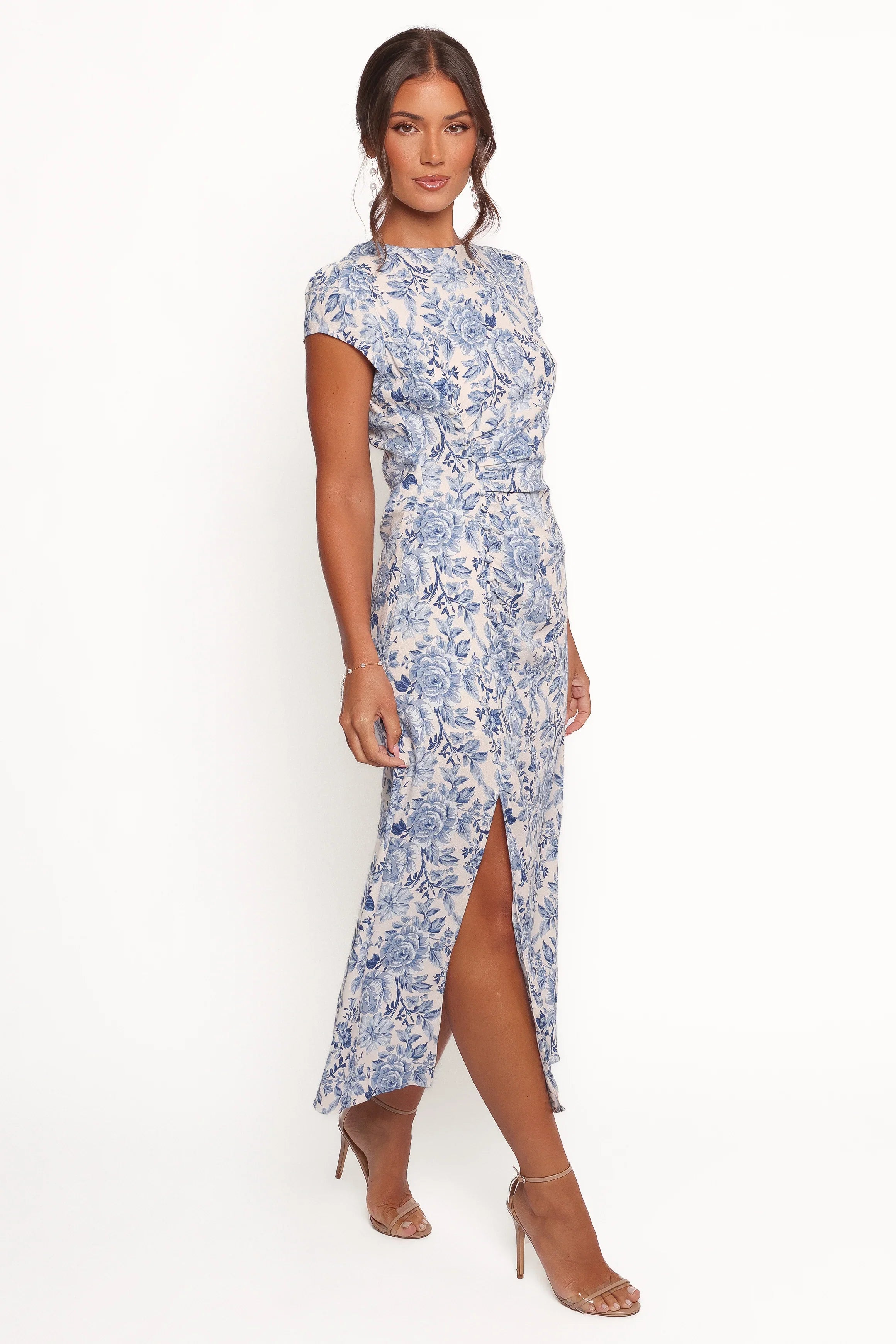 Lisbeth Midi Dress Blue Floral