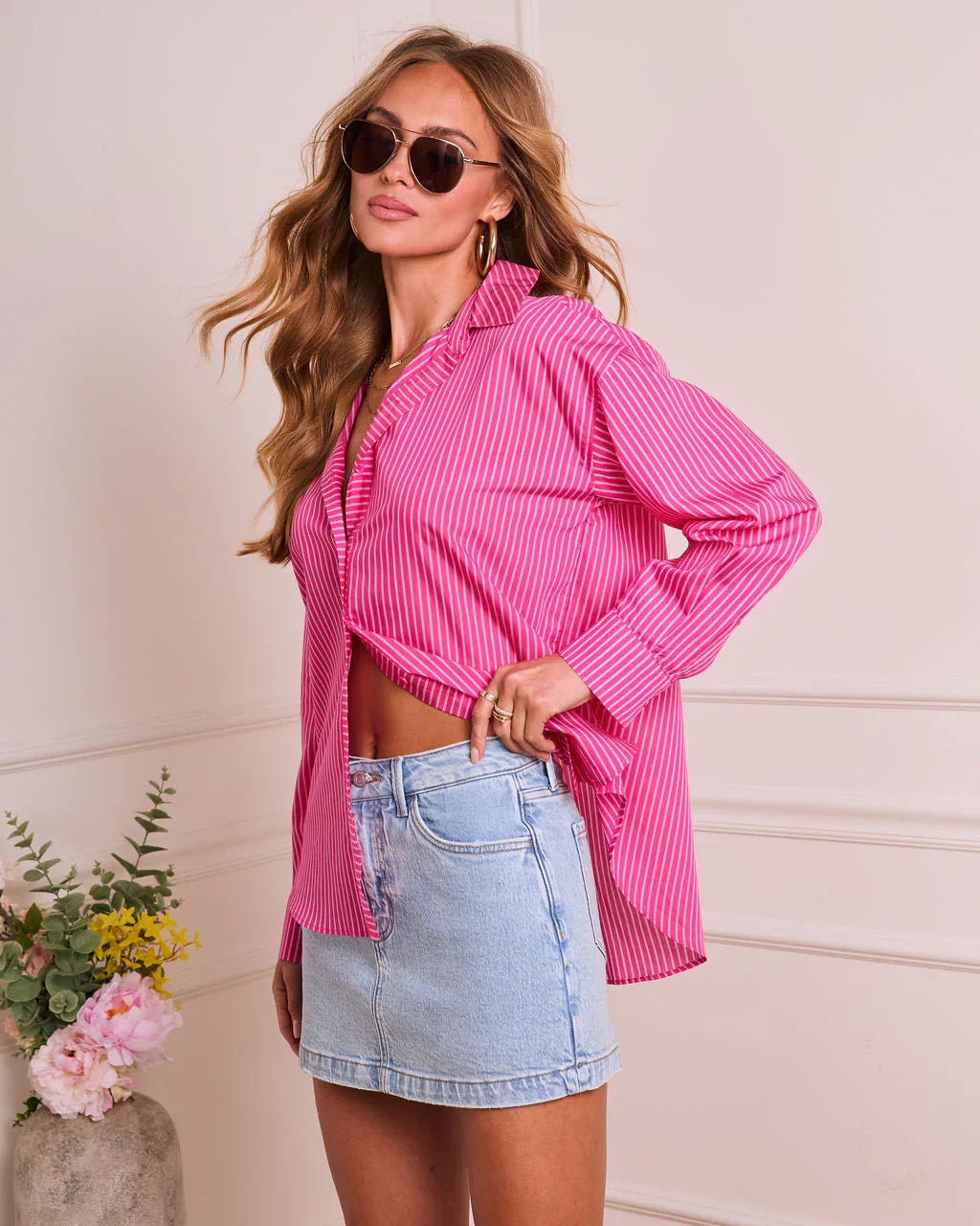 Delicate Muse Button Down Top