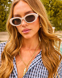 Sunny Glow Oval Cat Eye Sunglasses