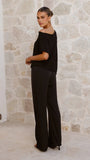 Blair Off Shoulder Tee Black