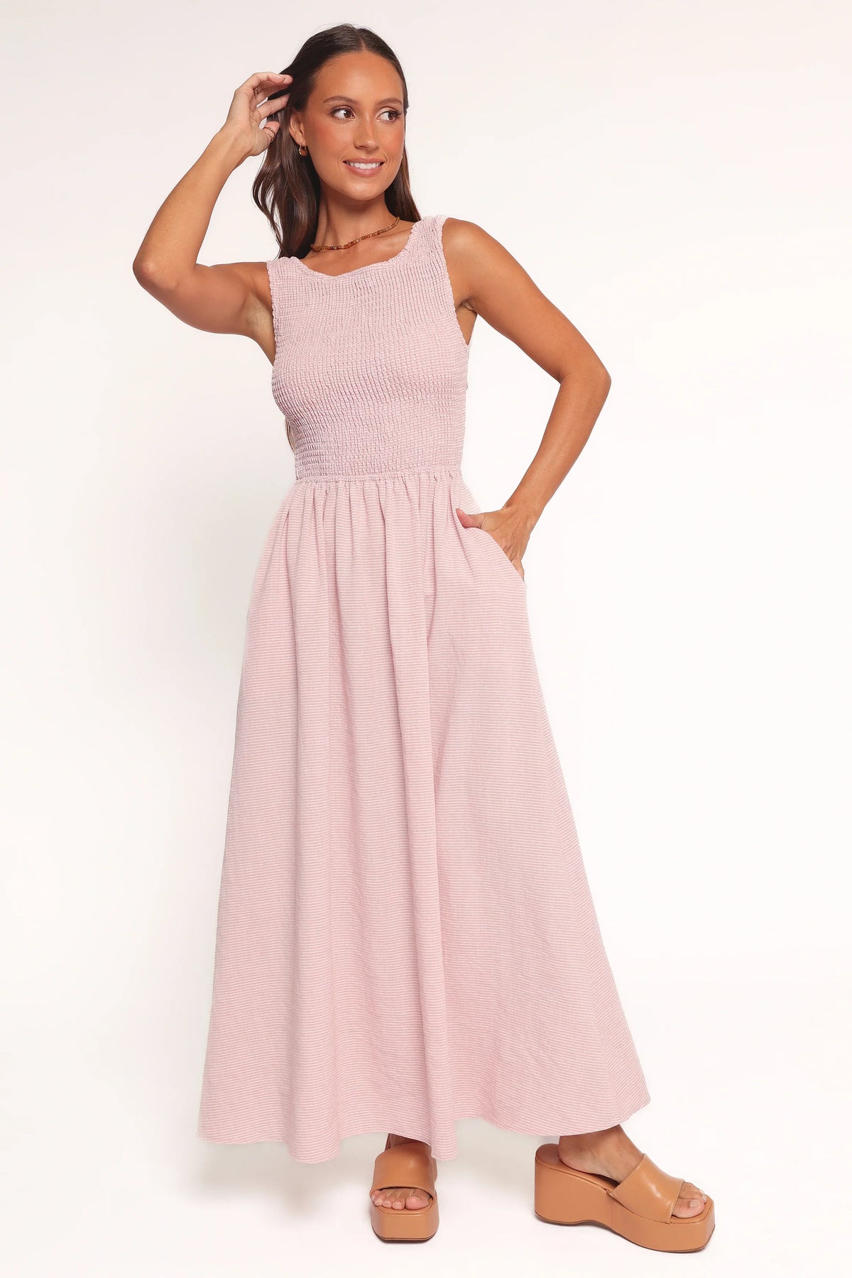 Lillie Maxi Dress Pale Pink
