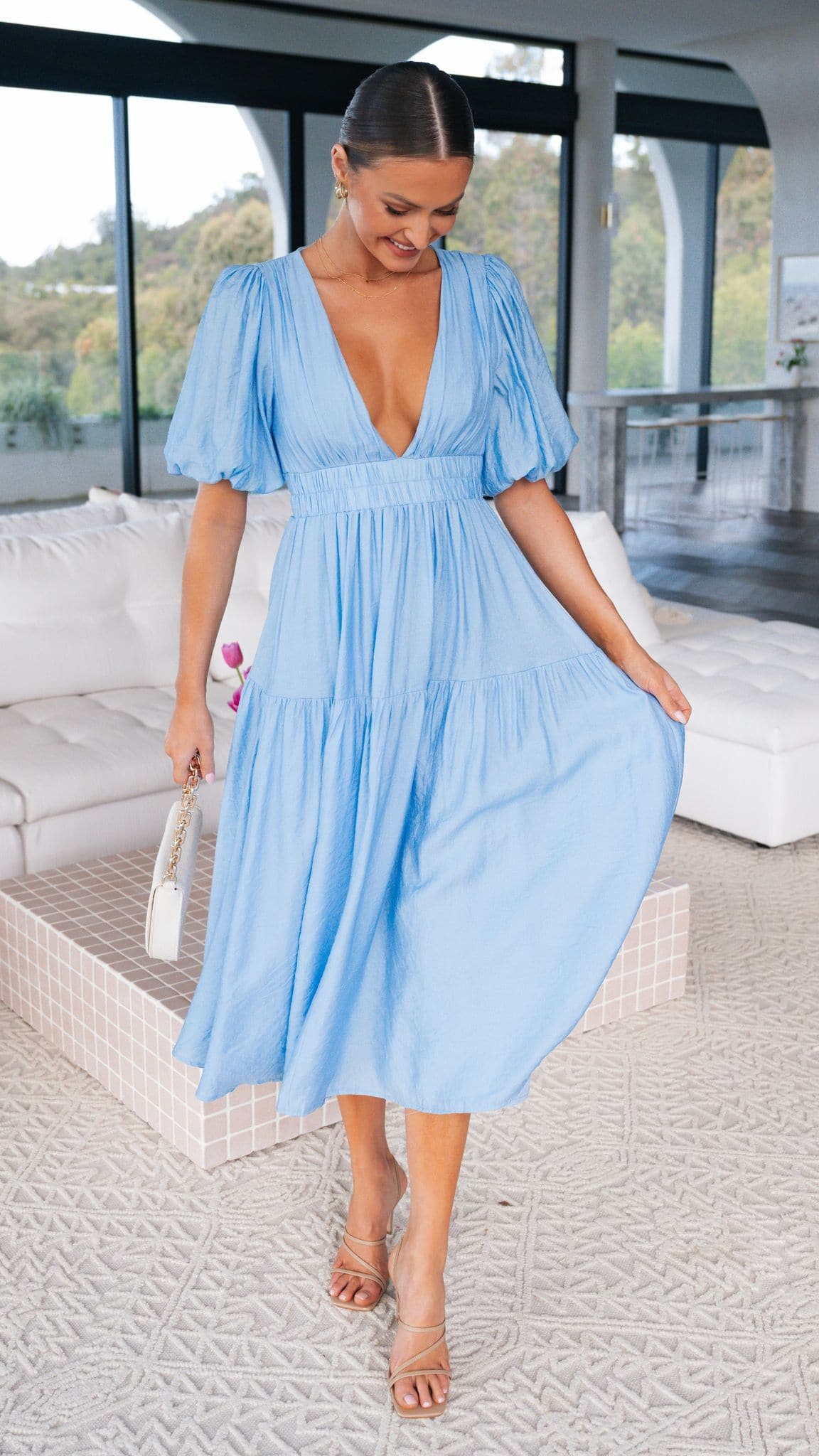 Erin Midi Dress Blue