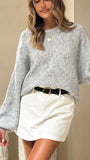 Isabella Knit Sweater Grey