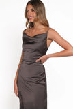 Jeneva Lace Midi Dress Brown