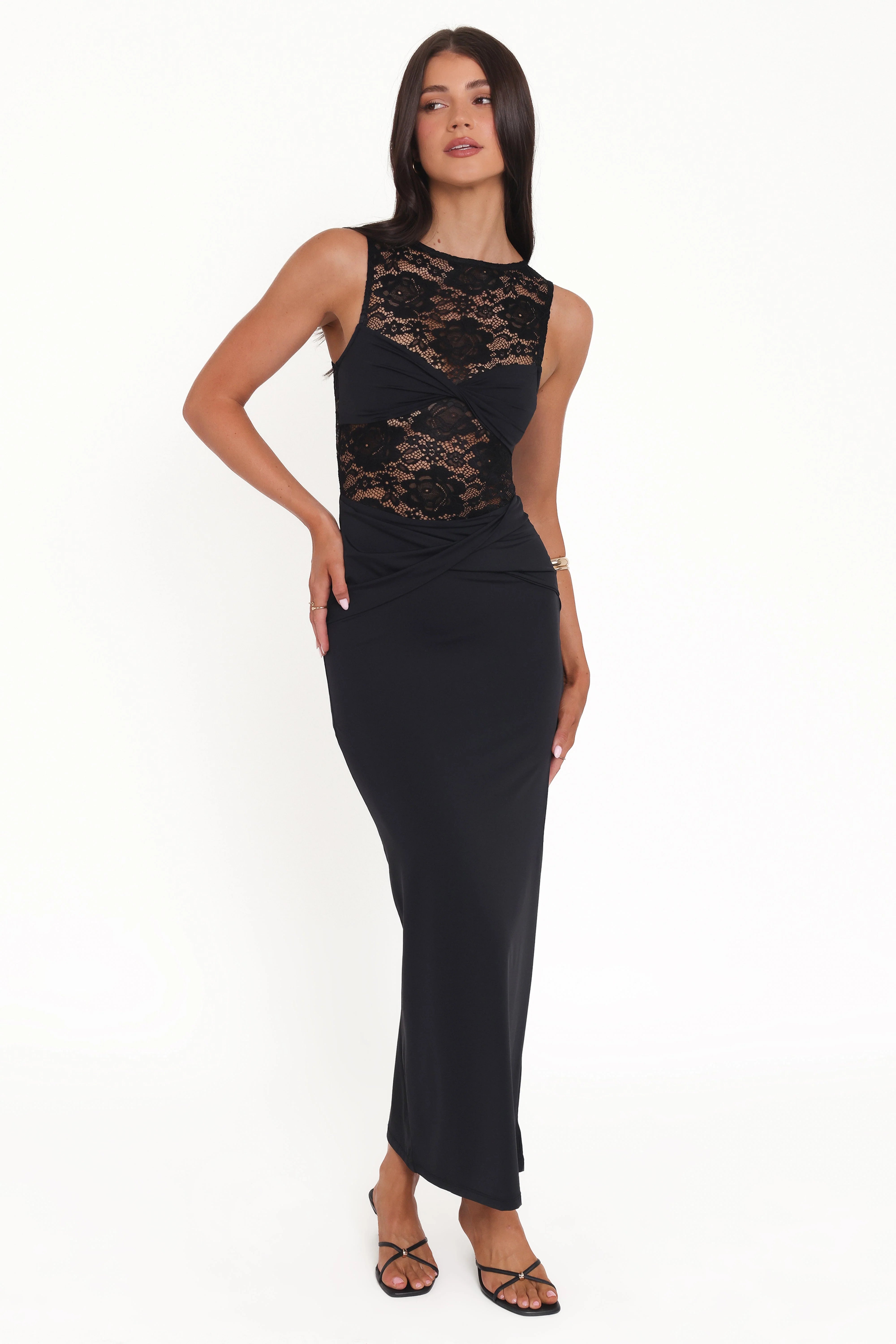 Tinashe Lace Midi Dress Black