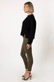 Morgan Suede Look Legging Olive