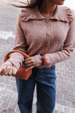 Carmello Frill Collar Cardigan Mocha