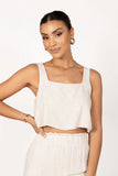 Eleanor Cropped Top Beige