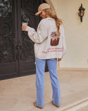Morning Brew Intarsia Knit Coffee Cardigan