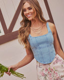 Wild Lover Denim Corset Top