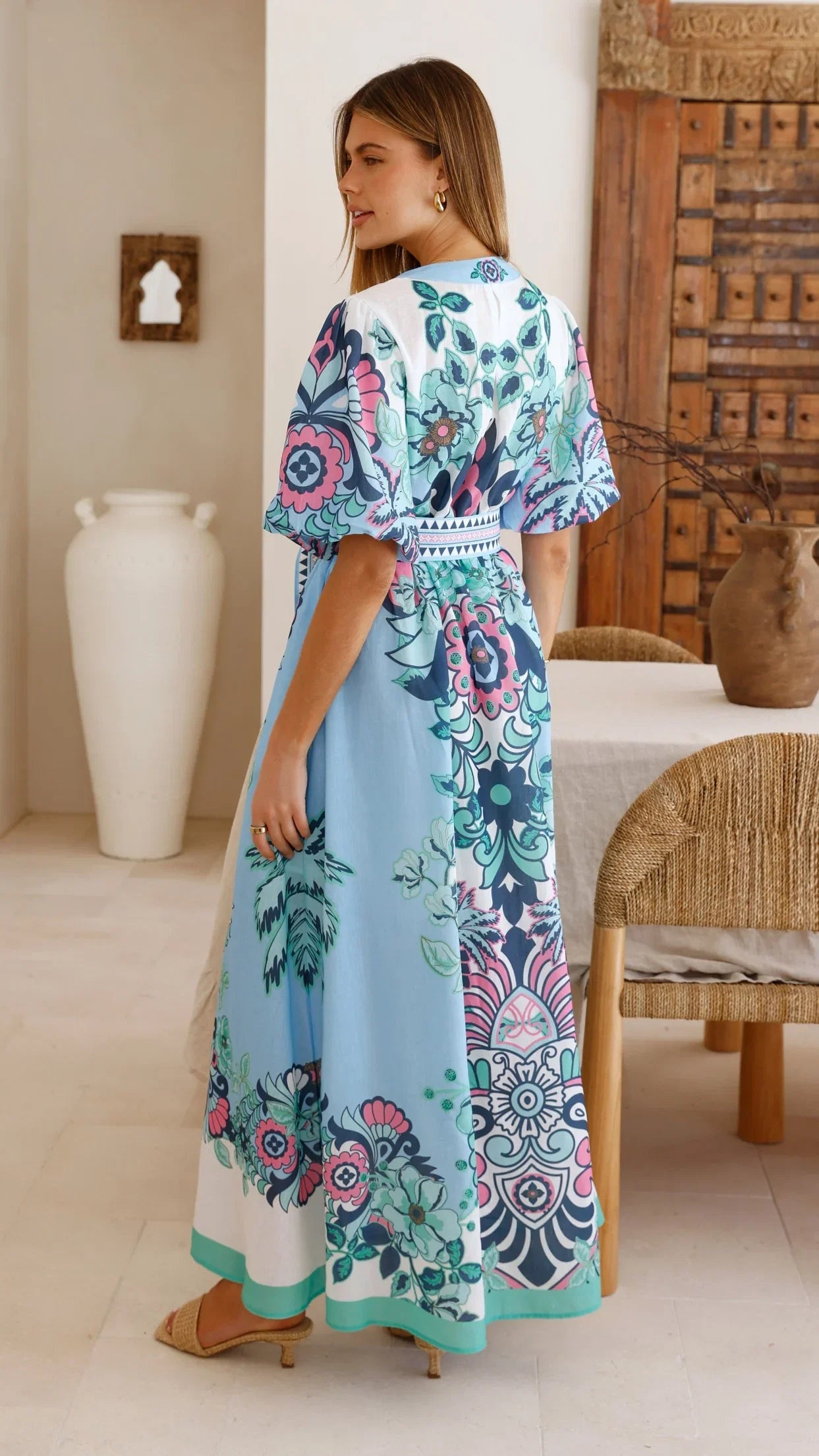 Dali Maxi Dress Island Bloom Blue