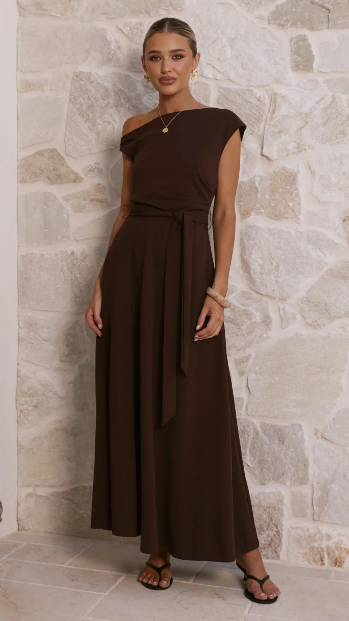 Gemma Maxi Dress Chocolate