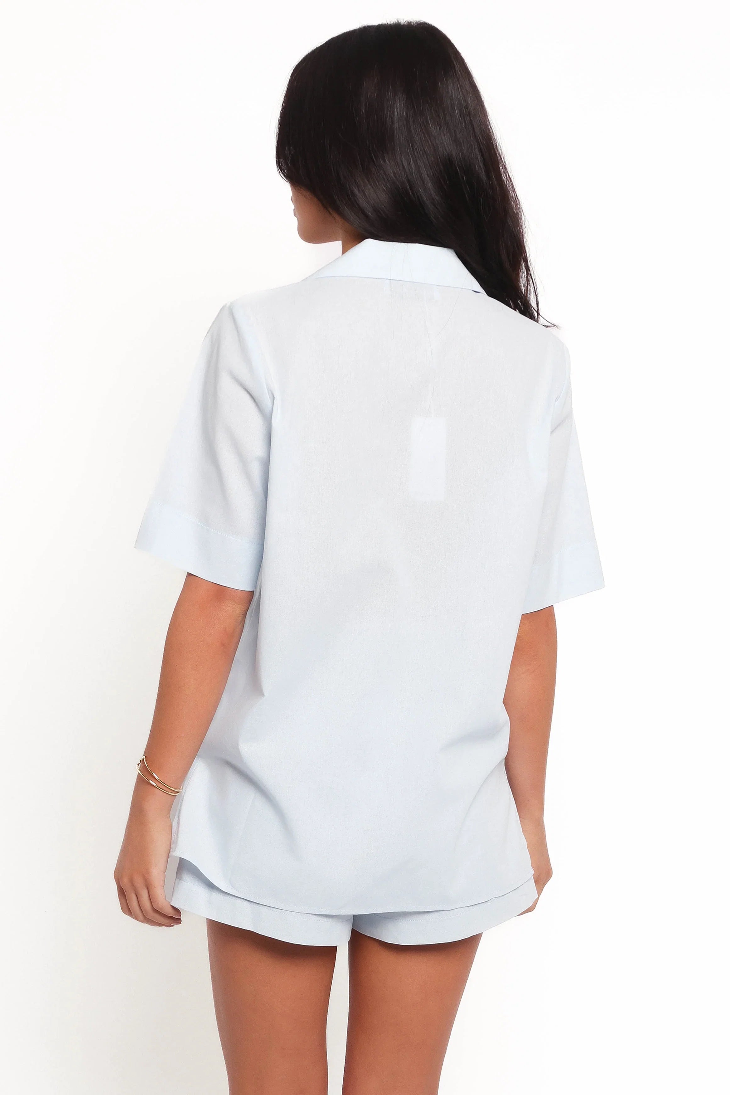 Aaliyah Cotton Shorts Pale Blue