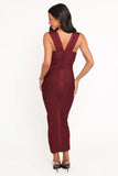 Josiah Midi Dress Burgundy