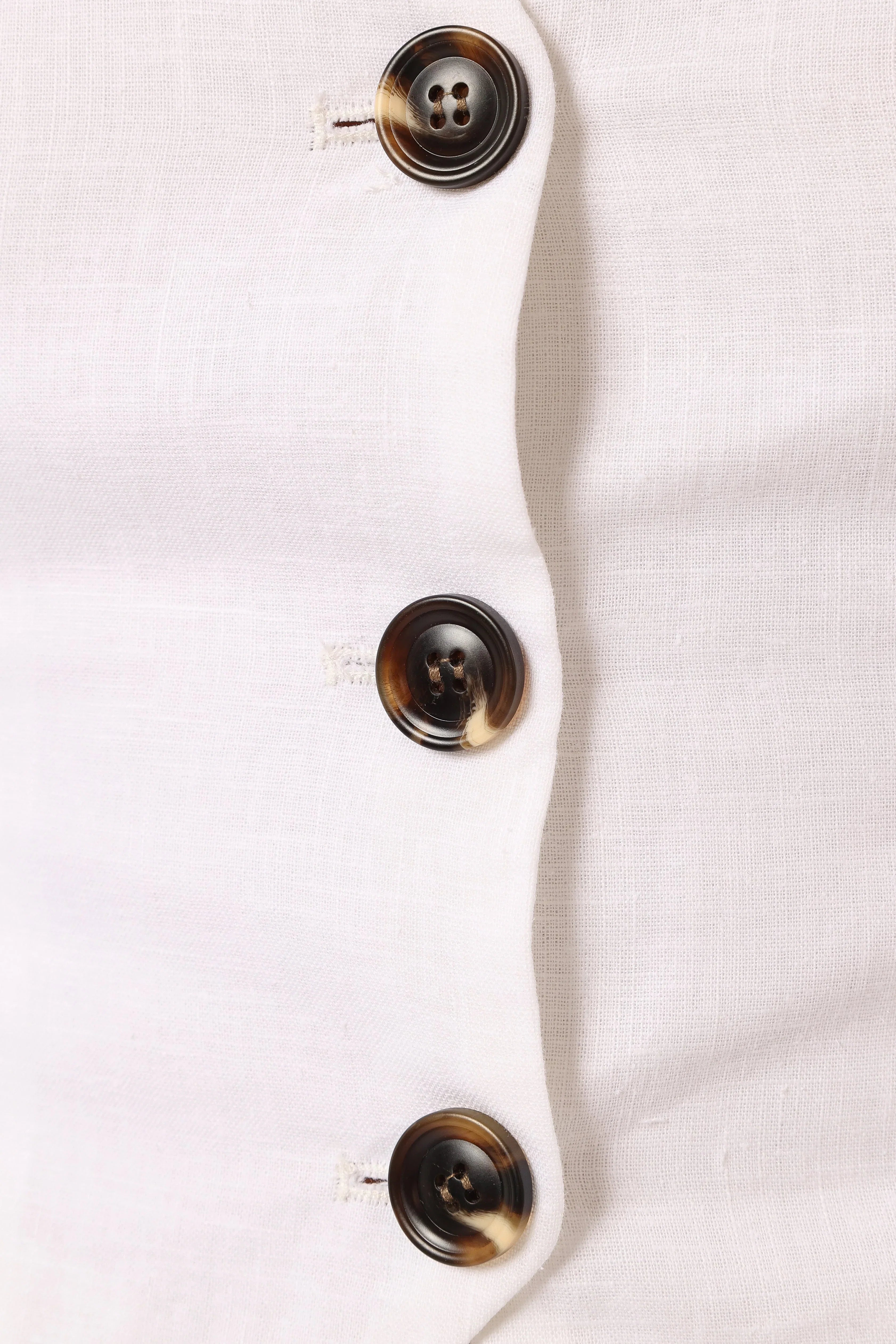 Allegra Linen Vest White