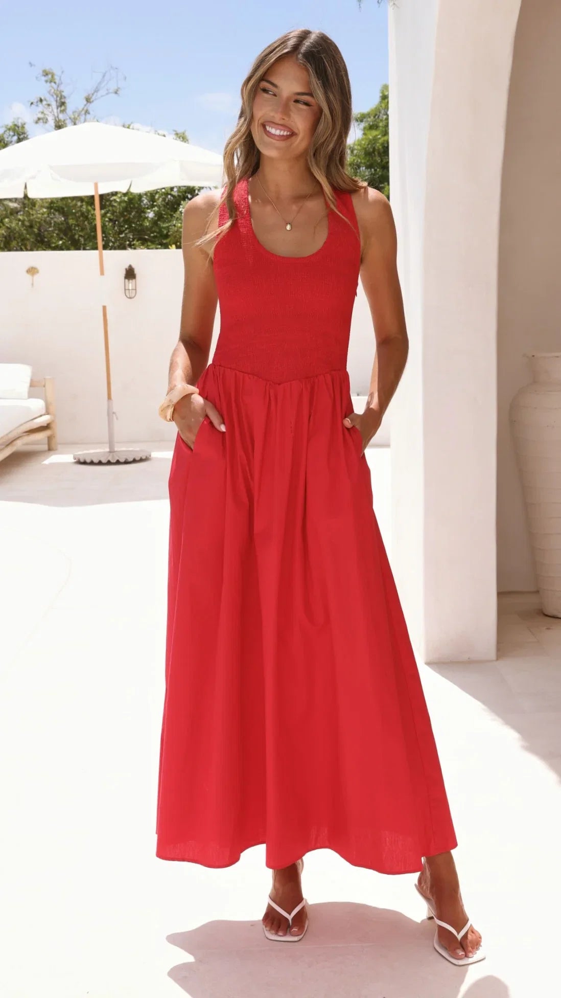 Maia Maxi Dress Red