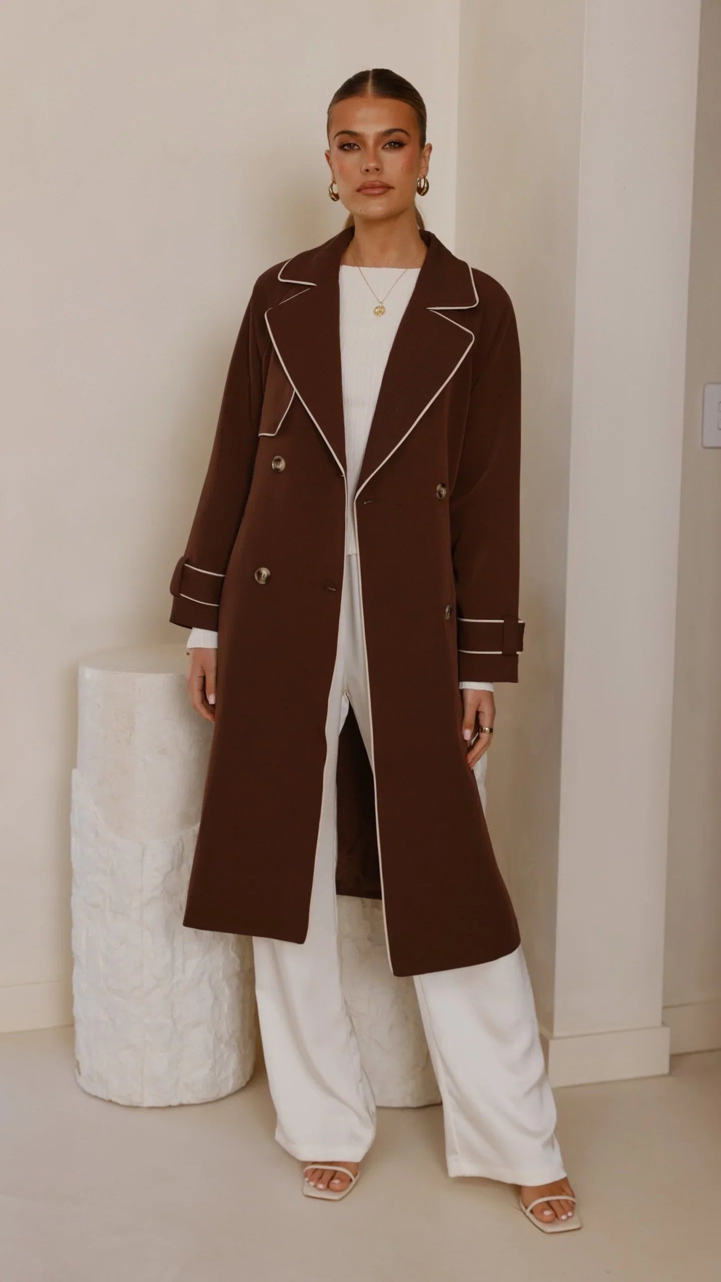 Blanca Trench Coat Espresso