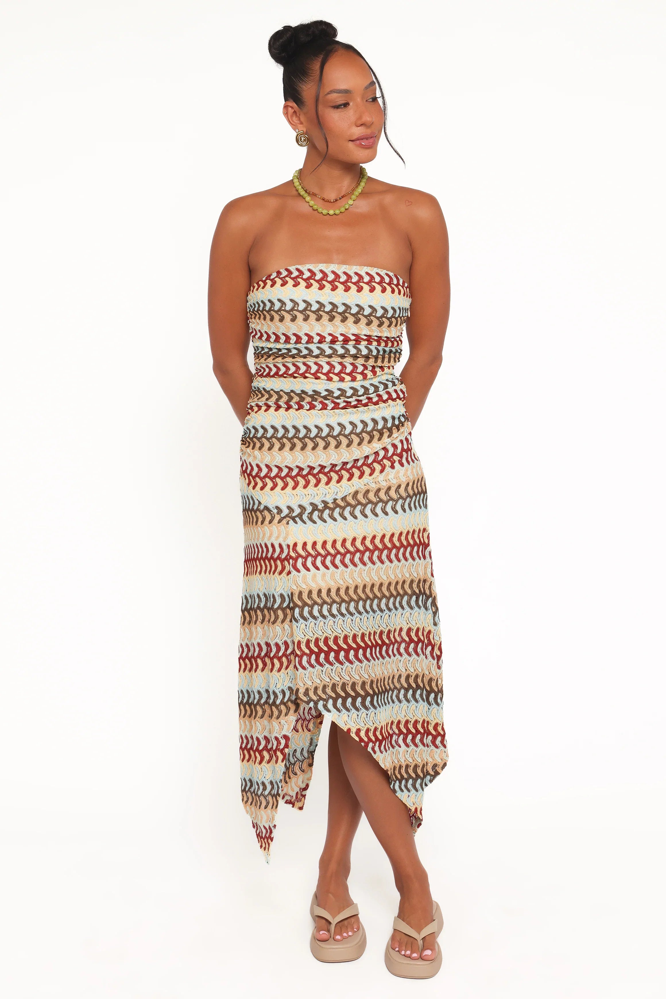 Navia Midi Dress Multi Stripe