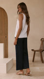 Annie Scoop Neck Tank White
