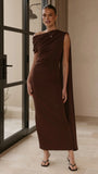 Delilah Maxi Dress Chocolate
