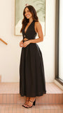 Wesley Halter Neck Maxi Dress Black