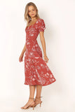 Franklin Dress Rust Floral