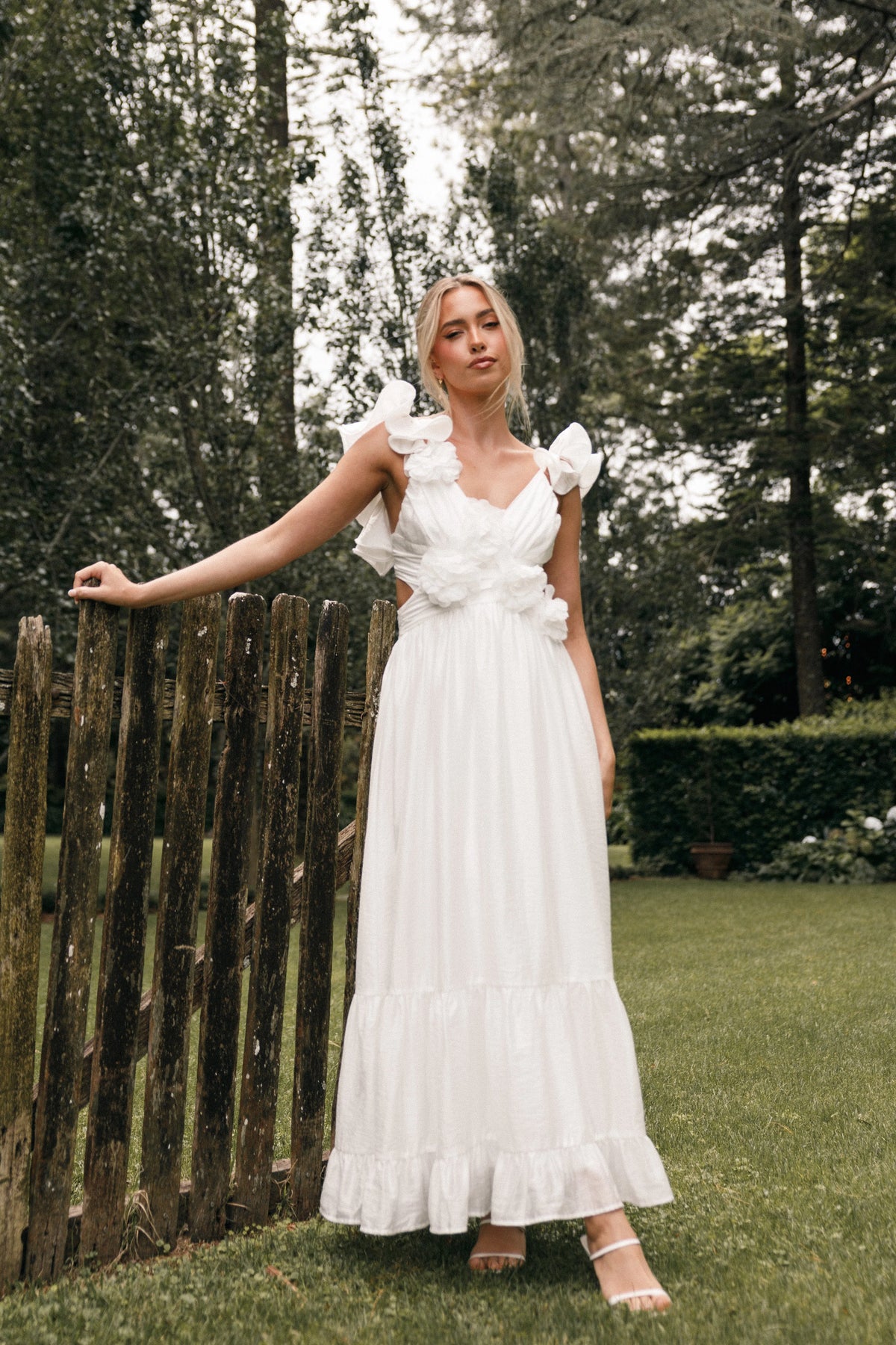 Josey Midi Dress White
