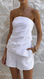 Dana Strapless Top White
