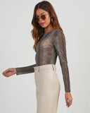 Not On My Level Printed Sheer Bodysuit
