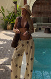 Tropic Muse Pants Cream Choc Polka Dot