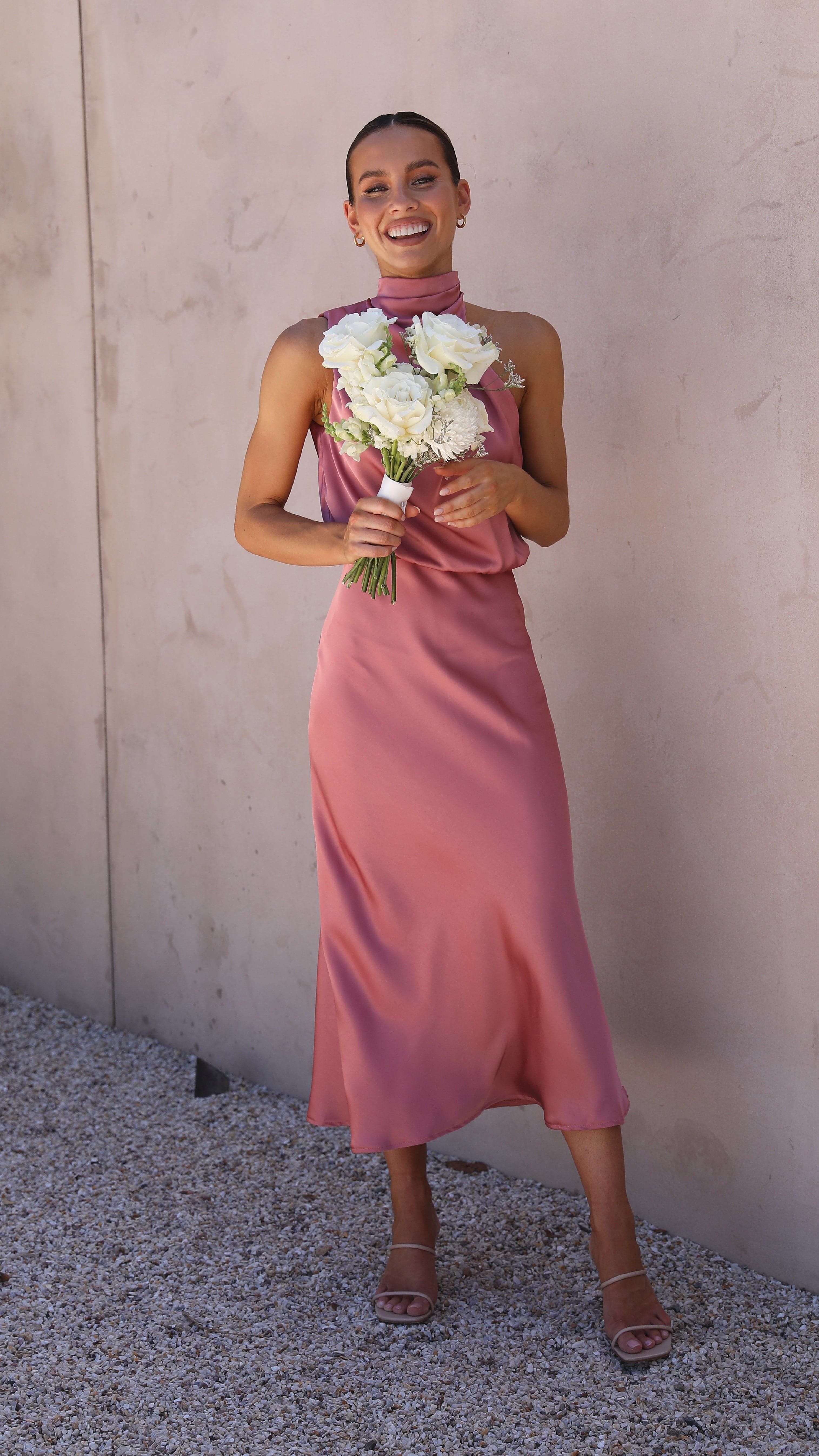 Esther Maxi Dress Baked Rose