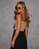 On The Rise Contrast Scallop Trim Tank
