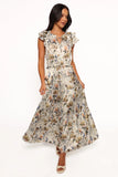 Lizzie Midi Dress Cream Floral